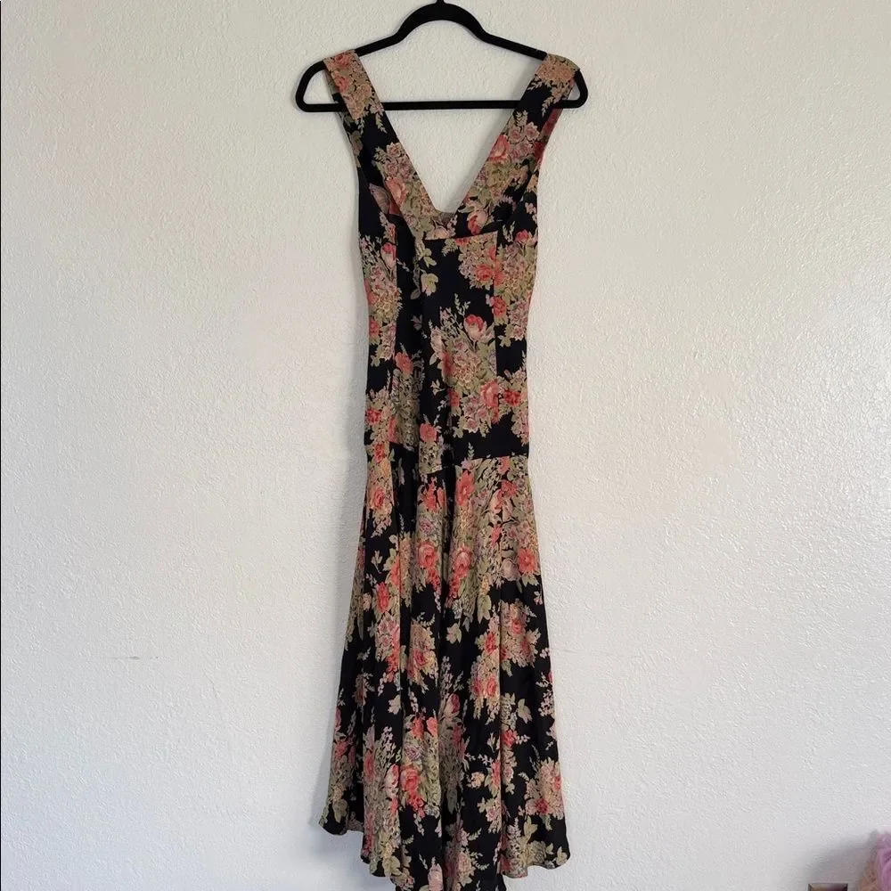 Vintage y2k Nanette Lepore Floral boho cottagecore fairycore tea Maxi Dress - Picture 9 of 14